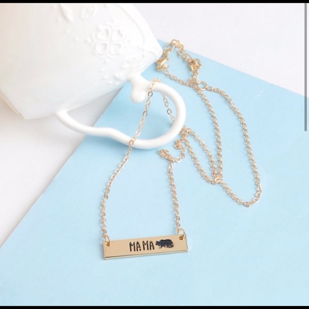 BRAND NEW! PACKAGED! Gold Mama Bear Necklace - Picture 3 of 3